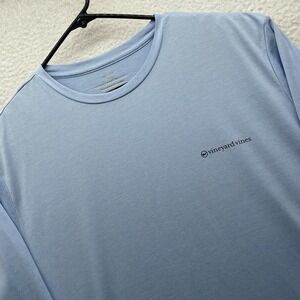 Vineyard Vines Performance T-Shirt Mens XL Blue Long Sleeve Tech Fishing UPF